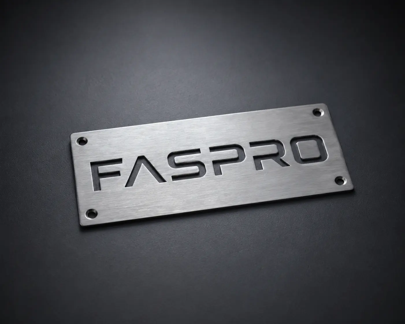 Placa corporativa cortada